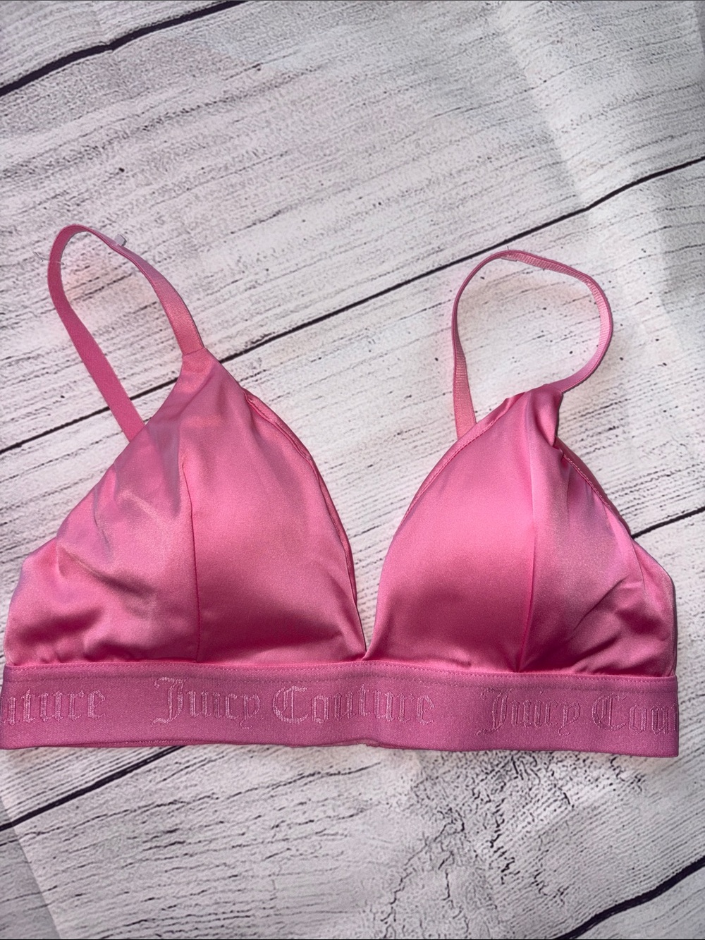 Juicy Couture Bralette Size M - Pink Satin